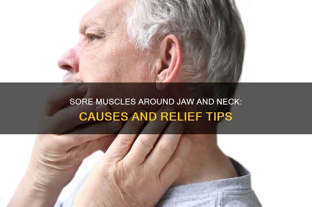 why are my muscles sore around kaw and neck