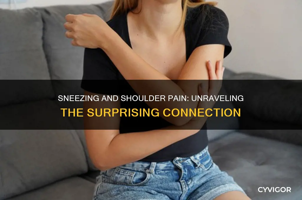 why do both shoulder muscles feel sore when i sneeze