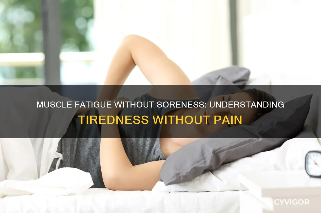 why do my muscles feel tired but not sore