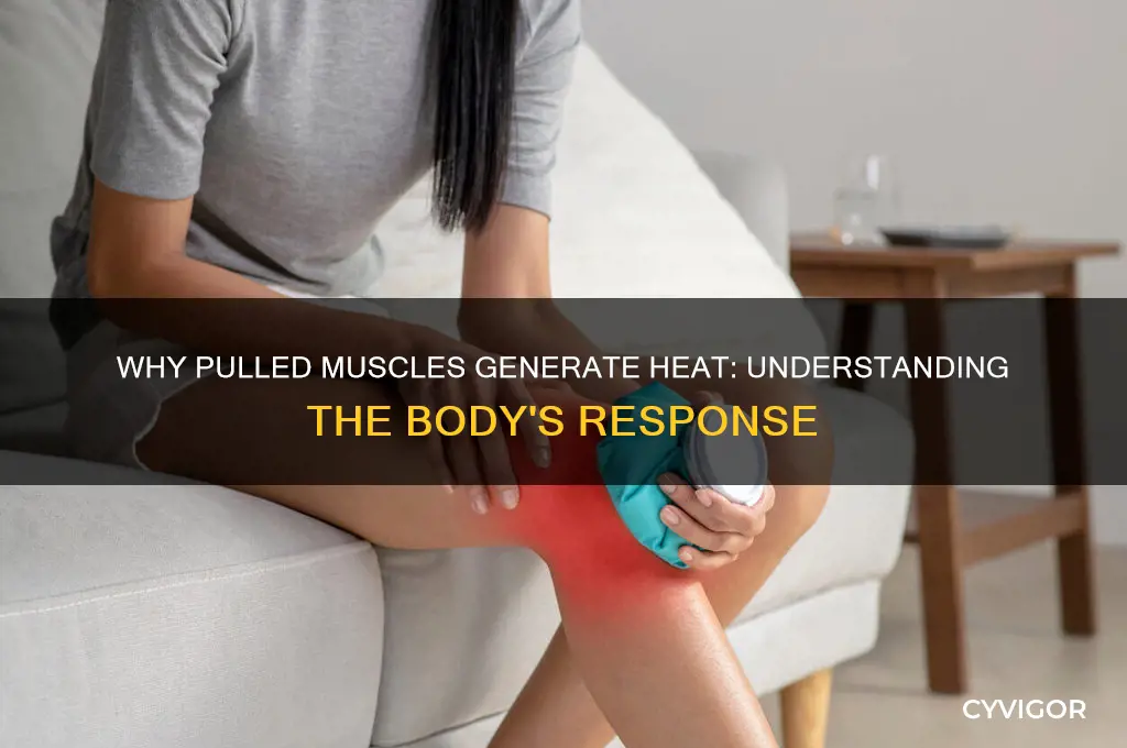 why does a pulled muscle generate heat