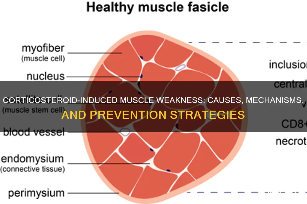 why does increase corticosteroid cause muscle weakness