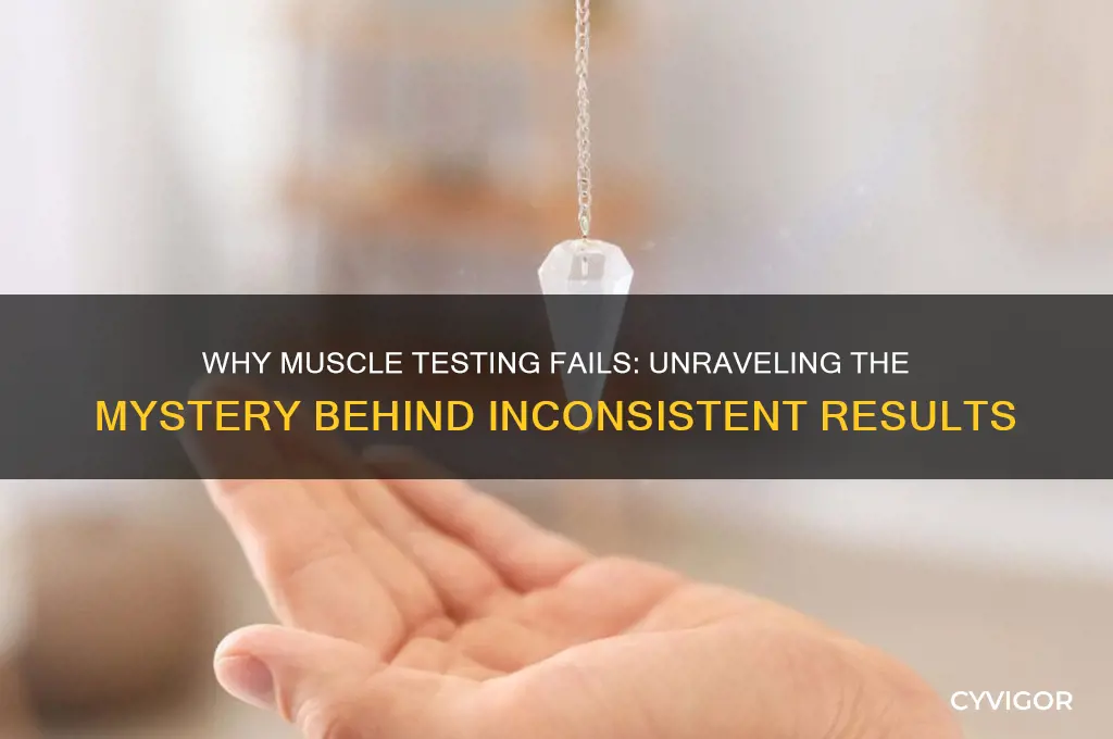 why doesnt muscle testing work on somepeople