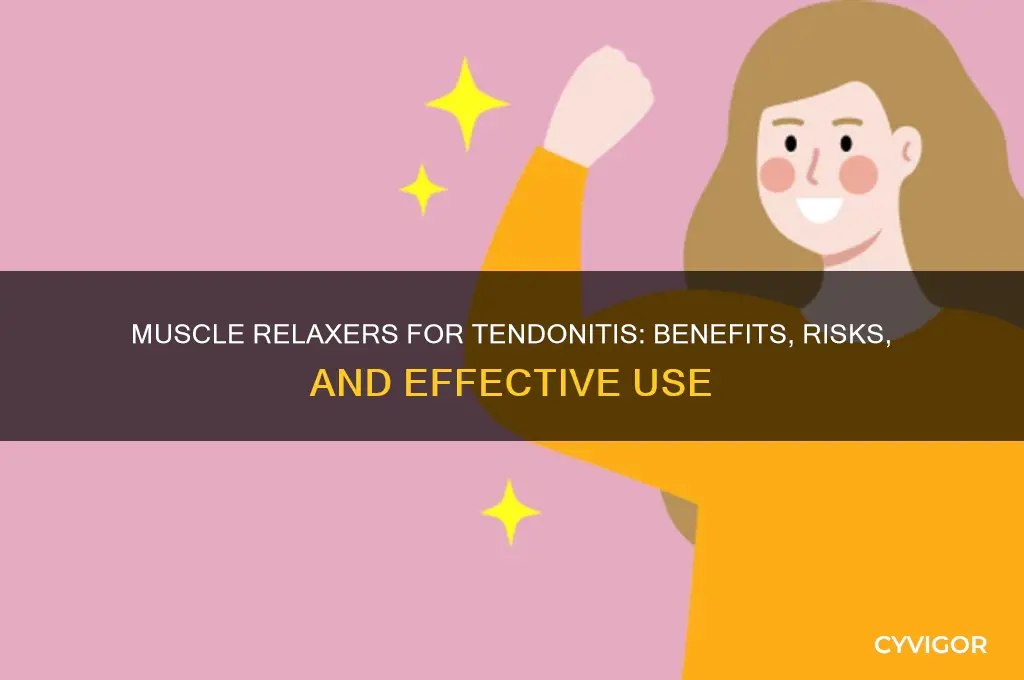 why give muscle relaxer for tendonitis