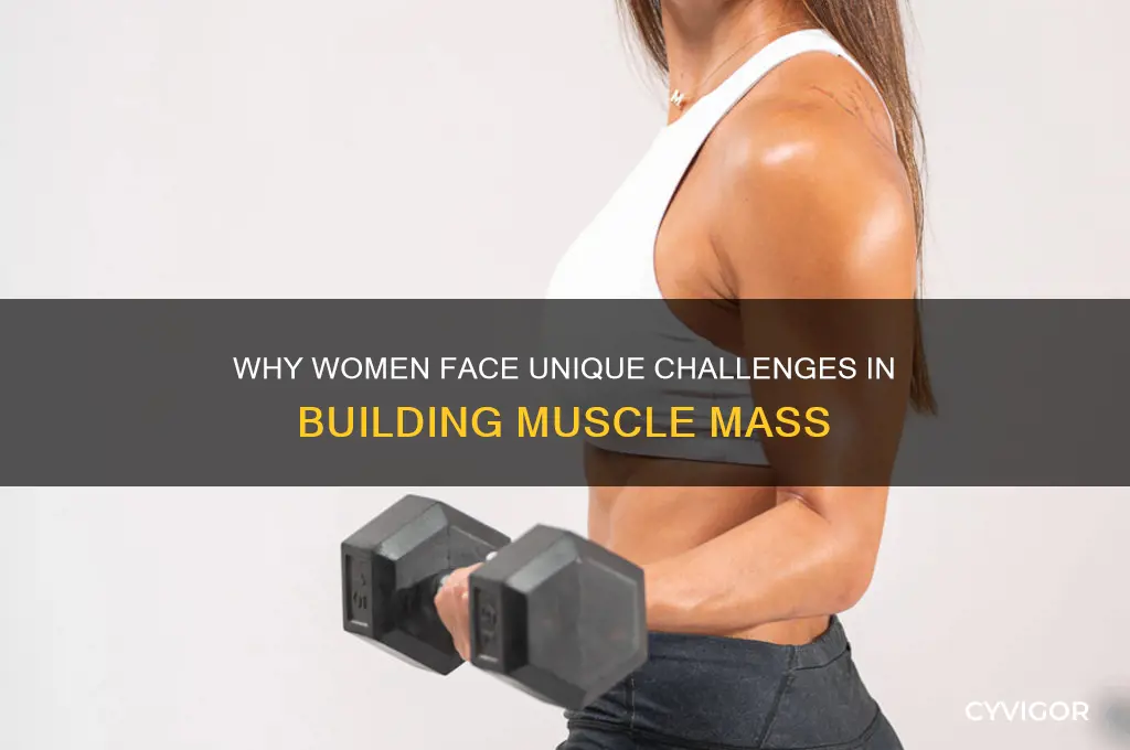 why is it harder to grow muscle for women