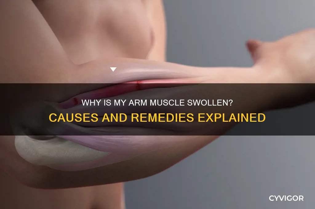 why is my arm muscle swollen