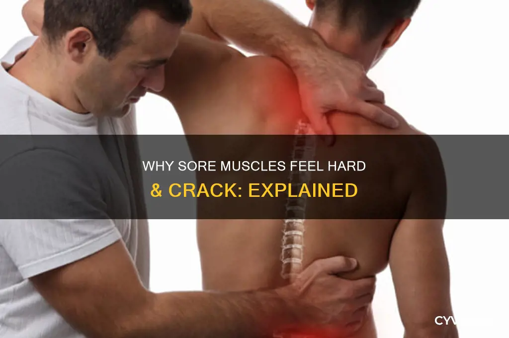 why sore muscles feel hard & cracking noise