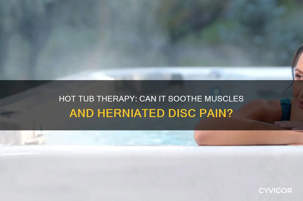 will a hot tub relax my muscles and herniated disc