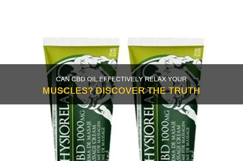 will cbd oil relax muscles