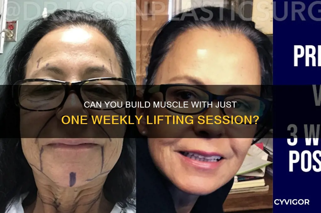 will i gain muscle if i lift once a week