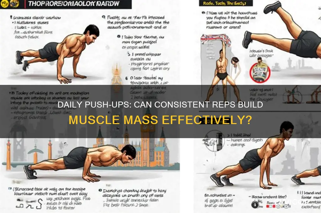 will my muscles grow if i do push-ups everyday