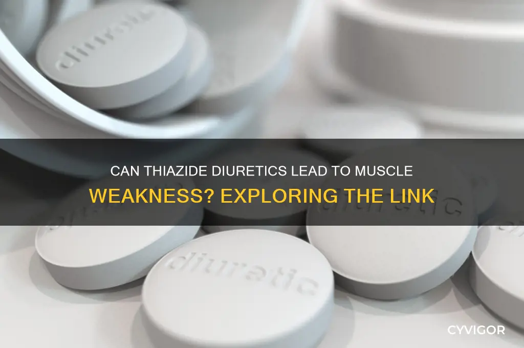 will thiazide diuretics cause muscle weakness