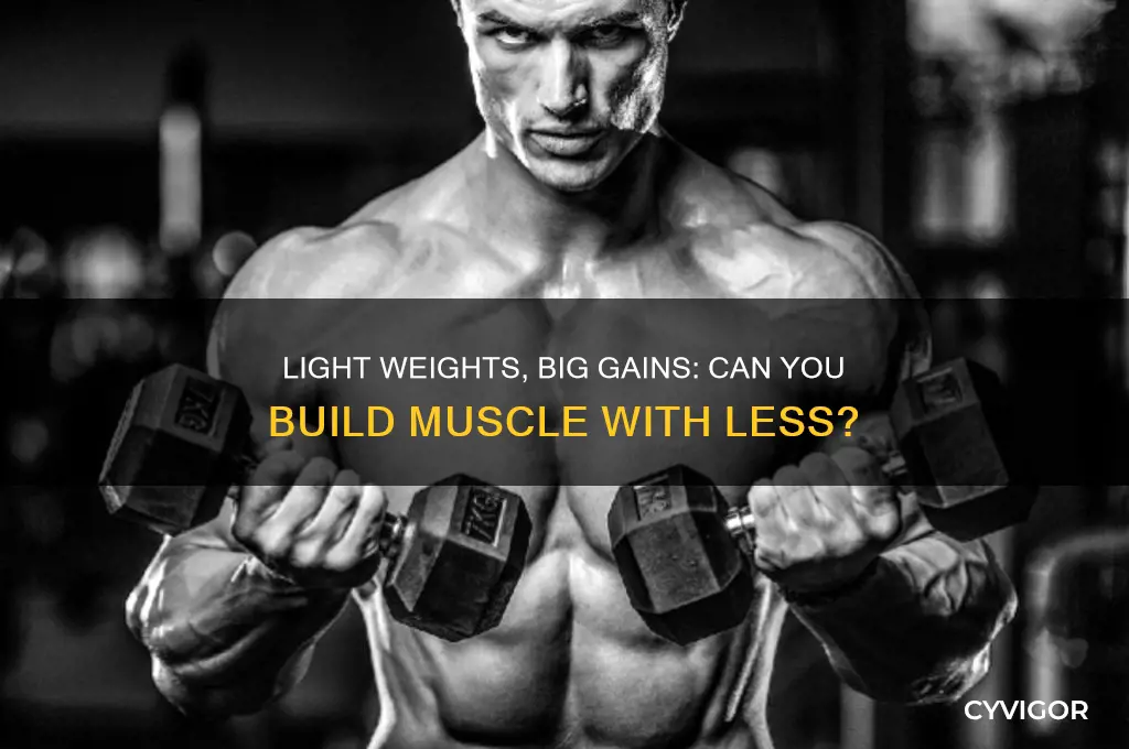 will you gain more muscle training light