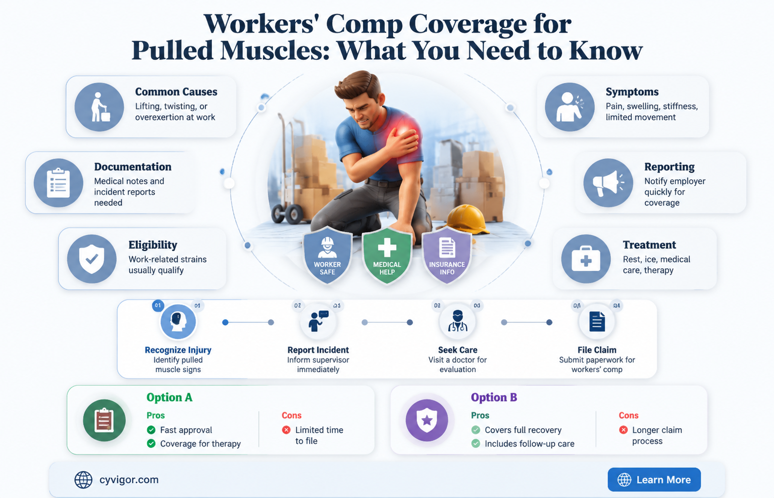 are pulled muscles covered by workers comp